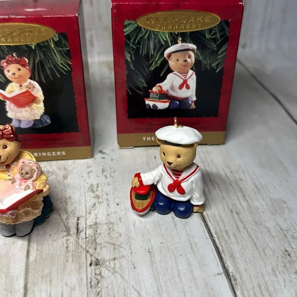 Vtg 1993 Hallmark Keepsake Ornaments The Bearingers Mama Abernathy‎ Fireplace